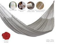 Outdoor undercover cotton Mayan Legacy hammock King size Dream Sands