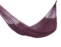 Outdoor undercover cotton Mayan Legacy hammock King size Maroon