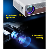 Portable Wifi Video Projector 4K Home Theater HDMI 1080P Native