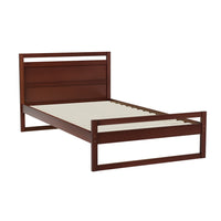 Bed Frame King Single Size Wooden Walnut WITTON