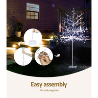 Jingle Jollys Solar Christmas Tree 1.5m Twigs 304 LED Lights Xmas Tree