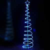 Jingle Jollys Solar Christmas Tree 2.4m Motif Lights 8 Modes Multi Colour