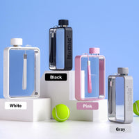 A5 Flat Water Bottle Portable Travel Mug BPA Free Water Bottle (Black) Kings Warehouse 