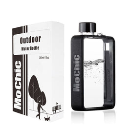A5 Flat Water Bottle Portable Travel Mug BPA Free Water Bottle (Black) Kings Warehouse 