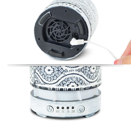 activiva 100ml Metal Essential Oil and Aroma Diffuser-Vintage White Appliances Supplies Kings Warehouse 