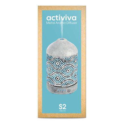 activiva 100ml Metal Essential Oil and Aroma Diffuser-Vintage White Appliances Supplies Kings Warehouse 