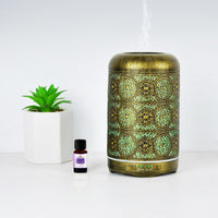 activiva 260ml Metal Essential Oil and Aroma Diffuser-Vintage Gold Appliances Supplies Kings Warehouse 