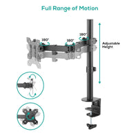 activiva ErgoLife Single Monitor Screen Double Joint Monitor Arm Kings Warehouse 