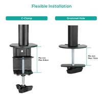 activiva ErgoLife Single Monitor Screen Double Joint Monitor Arm Kings Warehouse 