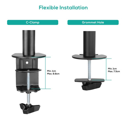 activiva ErgoLife Single Monitor Screen Double Joint Monitor Arm Kings Warehouse 