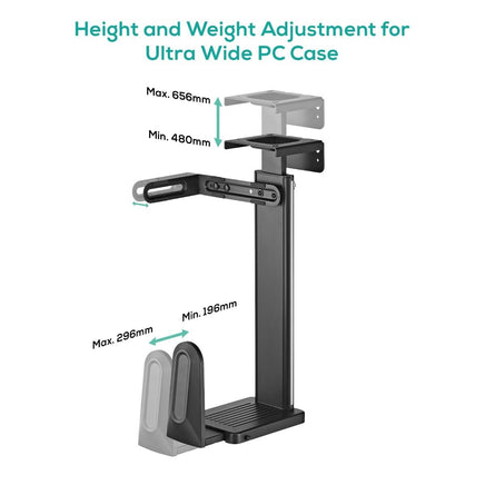 activiva Ultra-Wide Adjustable Wall & Under-Desk PC Mount Kings Warehouse 