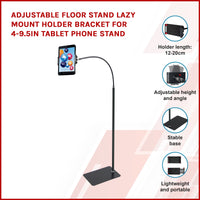 Adjustable Floor Stand Lazy Mount Holder Bracket For 4-9.5in Tablet Phone Stand Office Supplies KingsWarehouse 