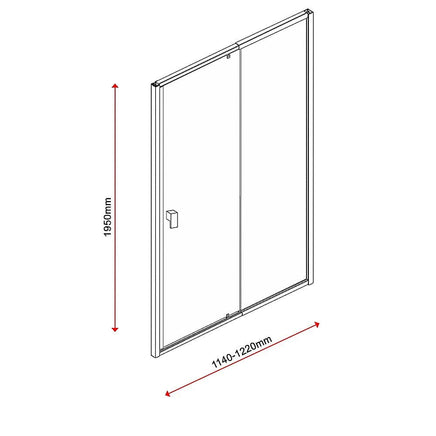 Adjustable Semi Frameless Shower Screen (114~122) x 195cm Australian Safety Glass Kings Warehouse 