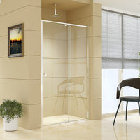Adjustable Semi Frameless Shower Screen (114~122) x 195cm Australian Safety Glass Kings Warehouse 