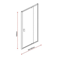 Adjustable Semi Frameless Shower Screen (82~90) x 195cm Australian Safety Glass Kings Warehouse 