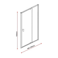 Adjustable Semi Frameless Shower Screen (98~106) x 195cm Australian Safety Glass Kings Warehouse 