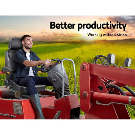Adjustbale Tractor Seat with Suspension - Black Kings Warehouse 