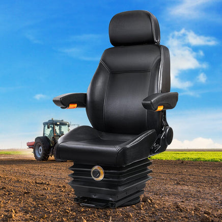 Adjustbale Tractor Seat with Suspension - Black Kings Warehouse 