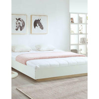 Aiden Industrial Contemporary White Oak Bed Base Bedframe Bedroom Kings Warehouse 