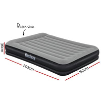 Air Bed Beds Mattress Premium Inflatable Built-in Pump Queen Size KingsWarehouse 