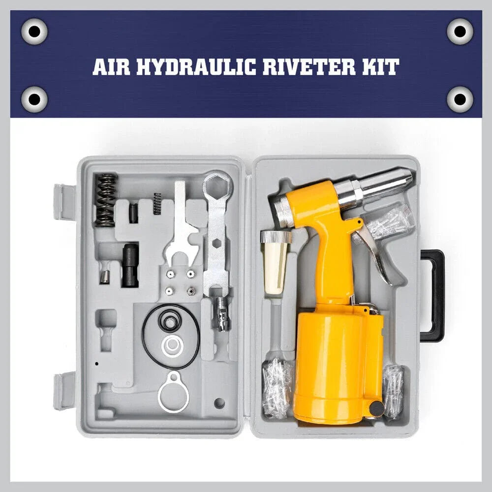 Wisconsin Riveters Air Hydraulic Pop Rivet Gun Pneumatic Riveter Industrial 4-Size Set Wi ...