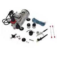 Airbrush Compressor Set with 2 Pistols Kings Warehouse 