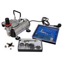 Airbrush Compressor Set with 2 Pistols Kings Warehouse 