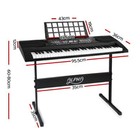 Alpha 61 Keys Electronic Piano Keyboard Electric Instrument Touch Sensitive Midi Musical Instrument & Accessories Kings Warehouse 