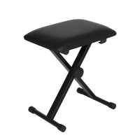 Alpha Piano Stool Adjustable Height Keyboard Seat Portable Bench Chair Black Kings Warehouse 