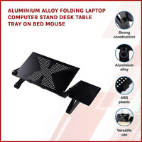 Aluminium Alloy Folding Laptop Computer Stand Desk Table Tray On Bed Mouse Kings Warehouse 