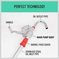 Aluminium Rotary Drum Pump Diesel Fuel Kero Oil Petrol 44 Gallon Drum Hand Pump Kings Warehouse 