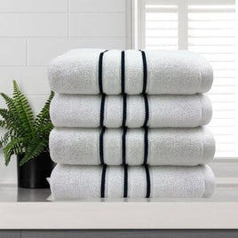 amor classic dobby stripe super soft premium cotton face washer 4 pcs 650gsm white Click Frenzy: The Main Event Kings Warehouse 