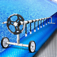 Aquabuddy Solar Swimming Pool Cover Blanket Roller Wheel Adjustable 11 x 6.2M Pool & Accessories Kings Warehouse 