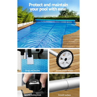 Aquabuddy Swimming Pool Cover Roller Reel Adjustable Solar Thermal Blanket Pool & Accessories Kings Warehouse 