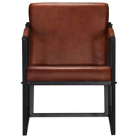 Armchair Brown Real Leather Kings Warehouse 