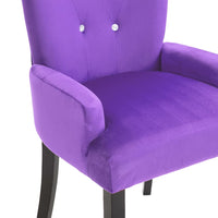 Armchair Purple Velvet dining Kings Warehouse 