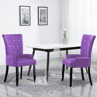 Armchair Purple Velvet dining Kings Warehouse 