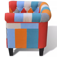 Armchair with Patchwork Design Fabric Kings Warehouse 