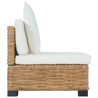 Armless Sofa with Cushions Natural Rattan Kings Warehouse 