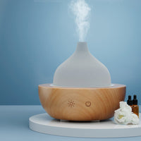 Aroma Aromatherapy Diffuser LED Oil Ultrasonic Air Humidifier Glass Wood Kings Warehouse 