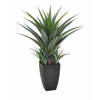 Artificial Agave 73cm In A Decorative Black Pot Kings Warehouse 