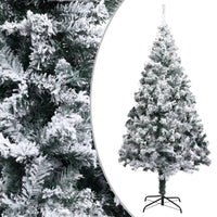 Artificial Christmas Tree with Flocked Snow Green 210 cm PVC Kings Warehouse 