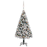 Artificial Christmas Tree with LEDs&Ball Set Green 150 cm PVC Kings Warehouse 