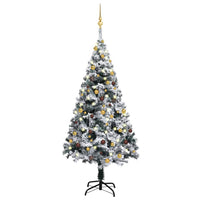 Artificial Christmas Tree with LEDs&Ball Set Green 150 cm PVC