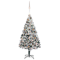 Artificial Christmas Tree with LEDs&Ball Set Green 180 cm PVC Kings Warehouse 