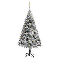 Artificial Christmas Tree with LEDs&Ball Set Green 210 cm PVC Kings Warehouse 