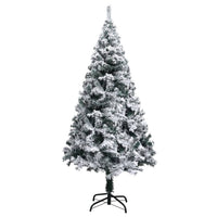 Artificial Christmas Tree with LEDs&Flocked Snow Green 210 cm Kings Warehouse 