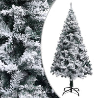 Artificial Christmas Tree with LEDs&Flocked Snow Green 210 cm Kings Warehouse 