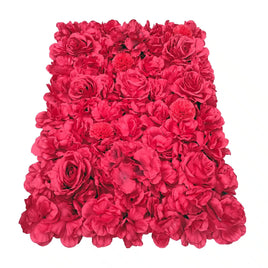 Artificial Flower Wall Backdrop Panel 40cm X 60cm Romantic Red Kings Warehouse