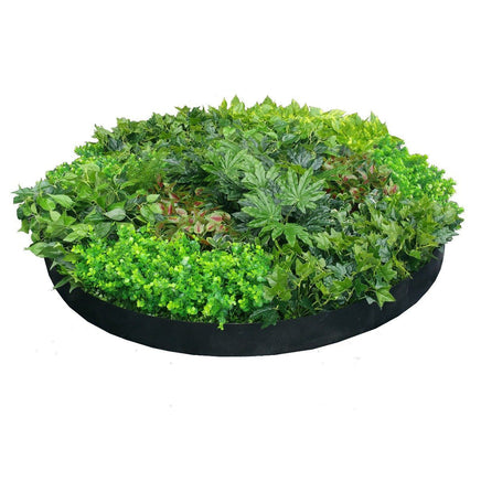 Artificial Green Wall Disk Art 150cm - Dense Green Sensation - Black Frame Kings Warehouse 